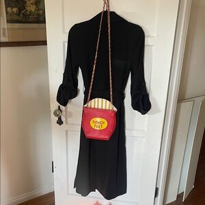 Black Dress with French Fries Bag
